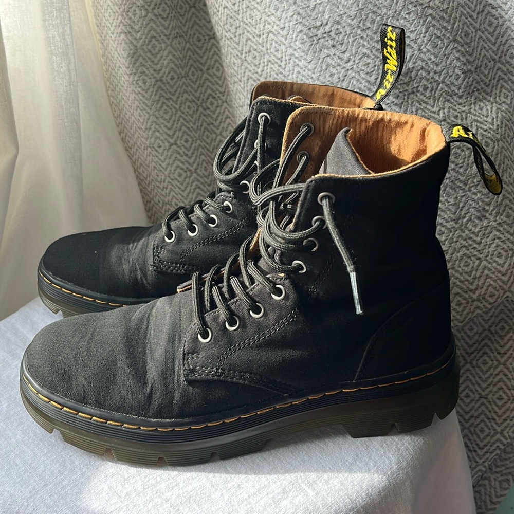 Dr. Martens Air Wair Black Canvas Boot Men’s 8 Women’s 9